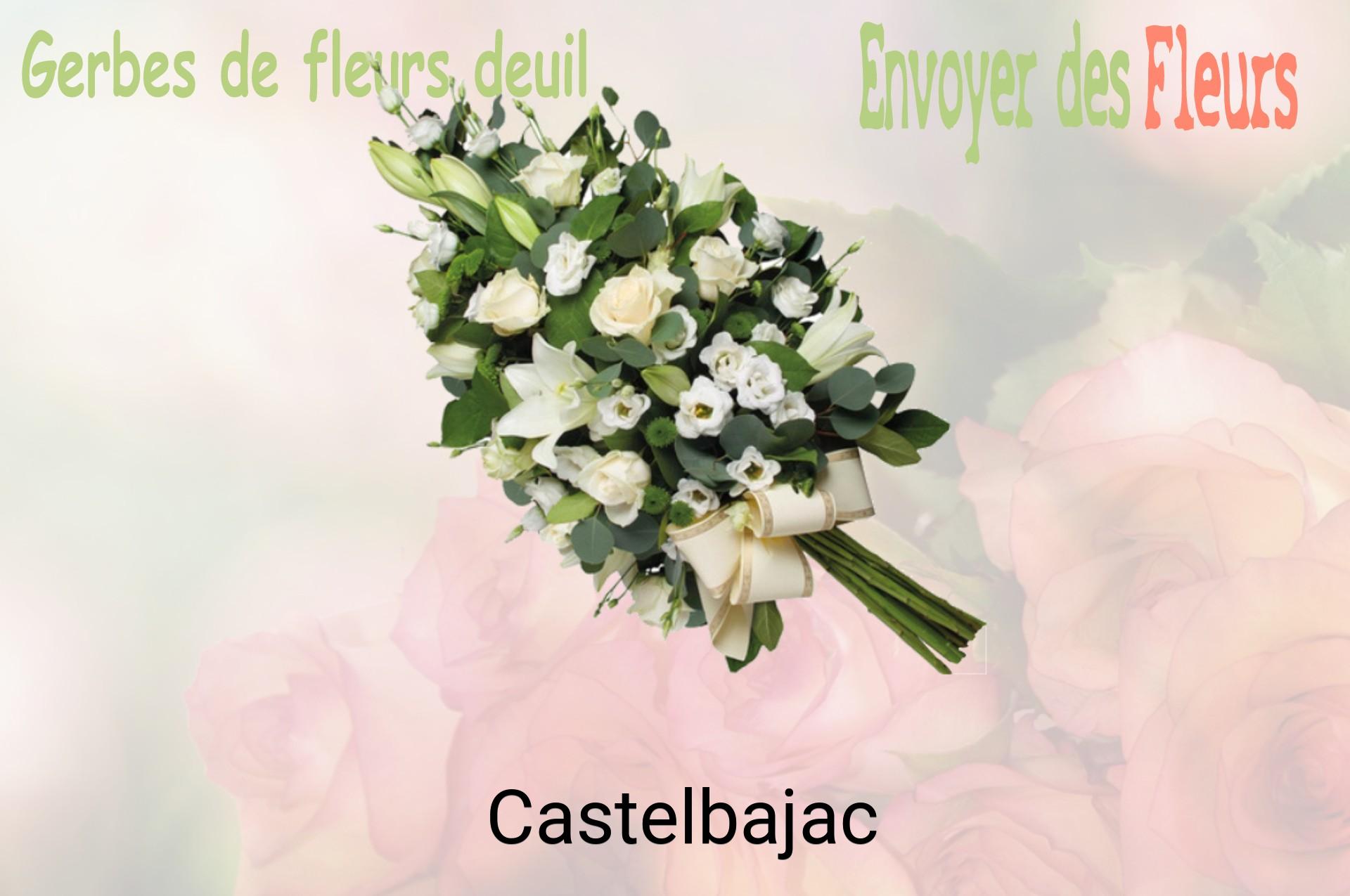 Gerbe de fleurs de deuil livrée à Castelbajac